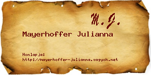 Mayerhoffer Julianna névjegykártya