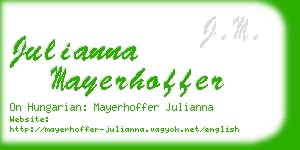 julianna mayerhoffer business card